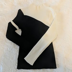 4/$20 Shein Black and White Turtleneck